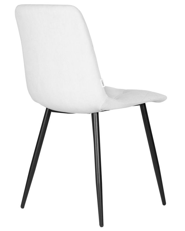 Обеденный стул DOBRIN CHILLY ROMBO, Светло-серый Simple 29, основание черное