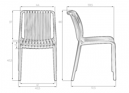 Обеденный стул DOBRIN WALTER LMZL-PP776 черный пластик 