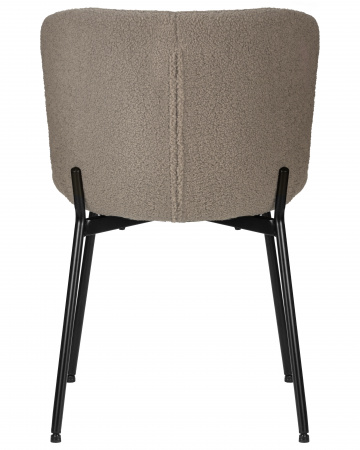 Обеденный стул DOBRIN MILO LML-7404, черные ножки, бежевый букле (UF992-04)