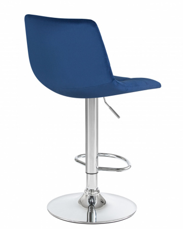 Барный стул на газлифте DOBRIN TAILOR LM-5017 синий велюр, цвет основания хром