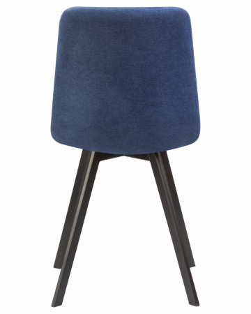 Обеденный стул DOBRIN ALEX SQUARE, черные матовые ножки, синяя ткань (UF860-14B)