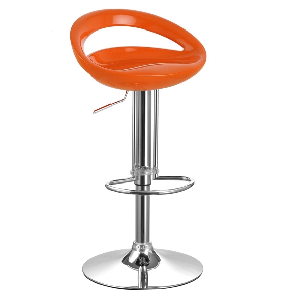 Барный стул на газлифте BN 3011 D оранжевый пластик