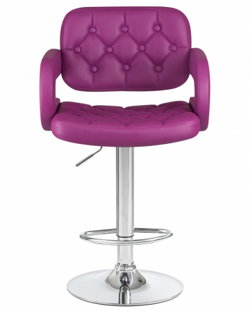 Барный стул на газлифте DOBRIN TIESTO LM-3460, фиолетовый экокожа, цвет основания хром