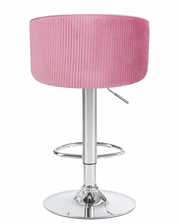 Барный стул на газлифте DOBRIN DARCY LM-5025 розовый велюр (1922-20), цвет основания хром 