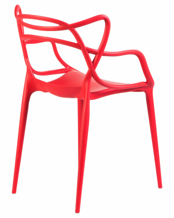 Обеденный стул DOBRIN MASTERS, красный (R-02) пластик 