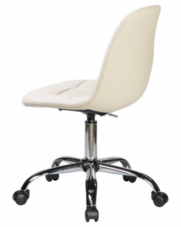 Офисное кресло для персонала DOBRIN MONTY LM-9800, кремовый, основание хромированная сталь