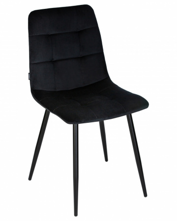 Обеденный стул DOBRIN CHILLY, Черный Holland 75, основание черное