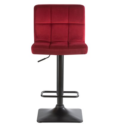 Барный стул на газлифте DOBRIN DOMINIC LM-5018 бордовый велюр (MJ9-43), цвет основания черный