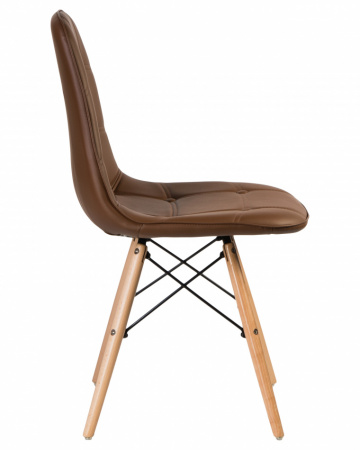 Обеденный стул DOBRIN BENNET, ножки светлый бук, коричневый
