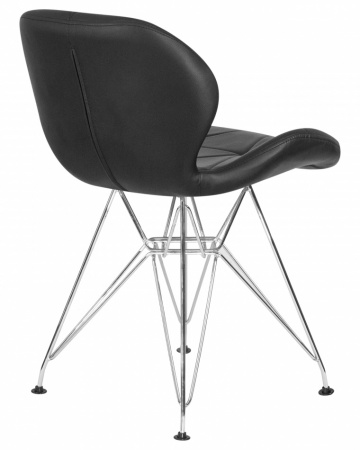 Обеденный стул DOBRIN BUTTERFLY LMZL-302А, ножки хром, цвет черный