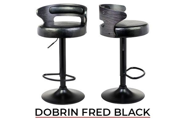 Большое поступление !!! Барный стул на газлифте DOBRIN FRED BLACK _ BlackBase